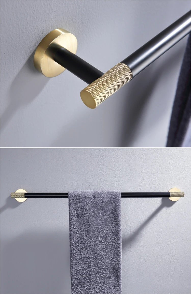 60cm Wall Mount Brushed Finish Stainless Steel Bathroom Single Towel