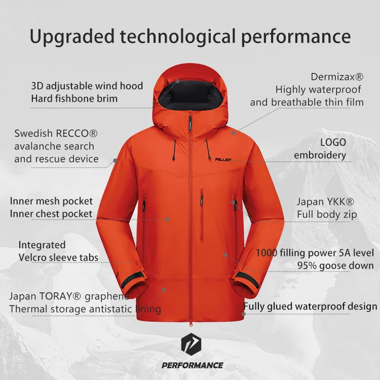 PELLOT Toray Waterproof Ski Jacket - Dermizax 95% Goose Down