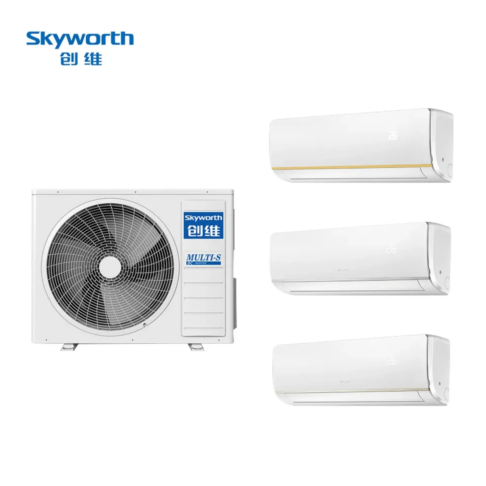 スカイワース 12000・18000・24000 Btu マルチゾーン AC 壁掛けエアコン