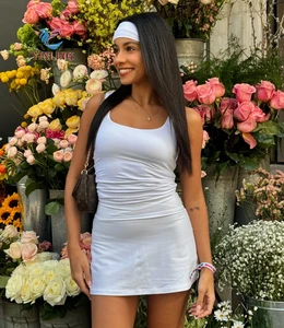 Custom Logo Golf Skirts With Shorts Popular Workout Tennis Skirts High Waist Sports Skort for Ladies