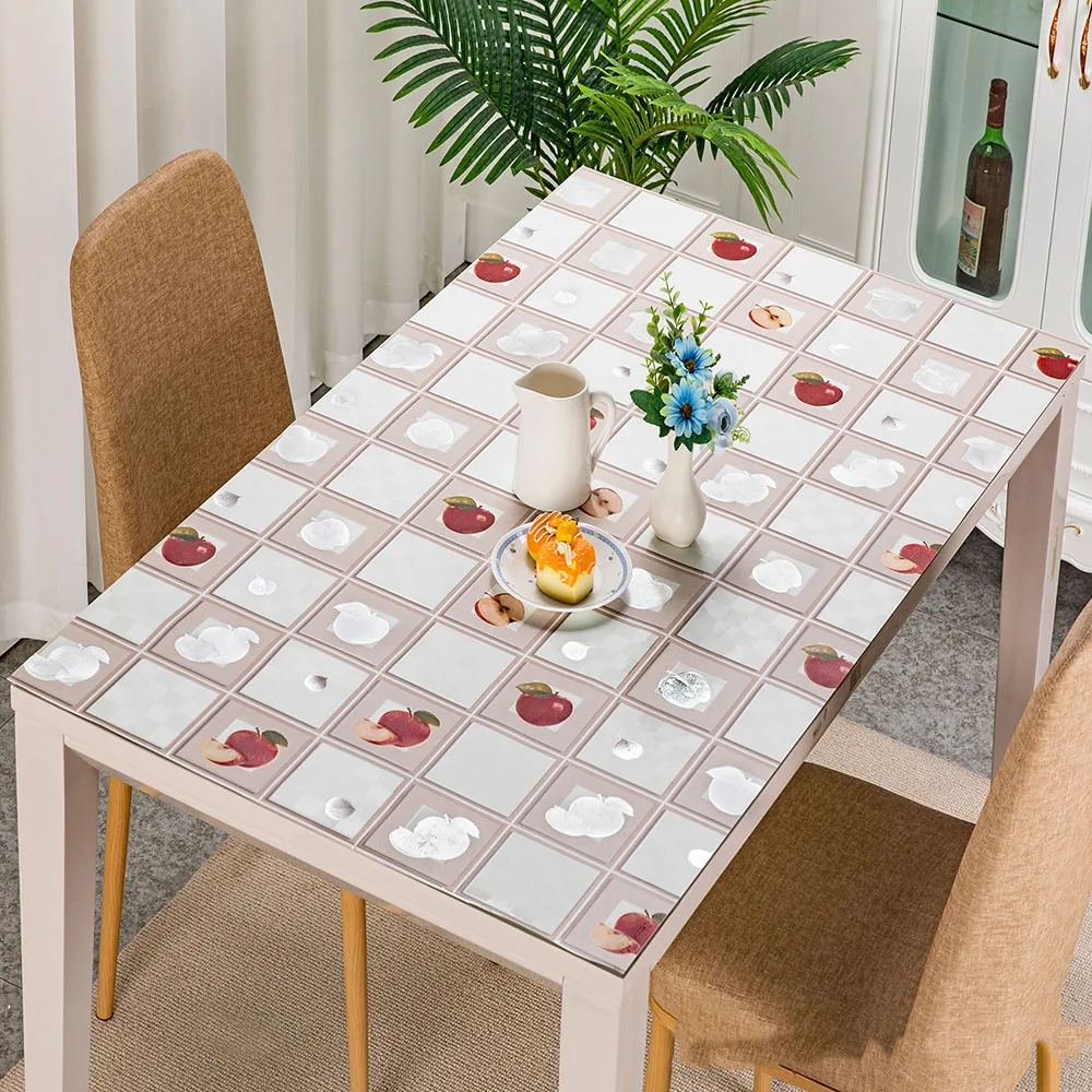 transparent 6 seater dining table cover