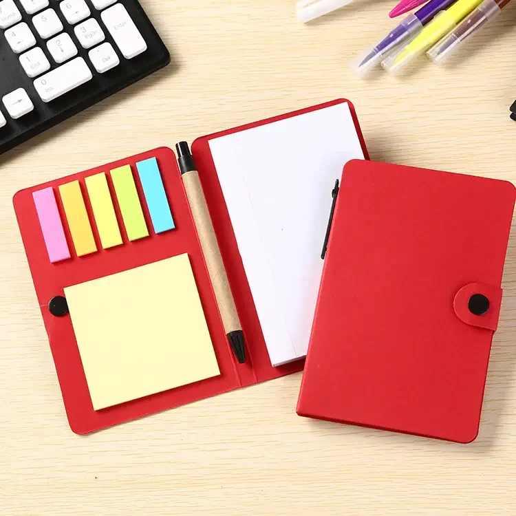 Hot Sale Office mini notepads Advertising Color Paper Cube Sticky Notes notepads notebooks with pens