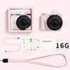 Coral Pink Camera+16G Card+Stickers+Lanyard+Ch
