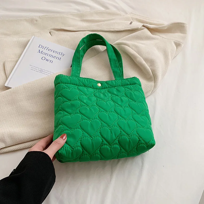 Handbags Fashion Fall Winter Lightweight Filling Quilted Bag Puffy Quilted Weekender Small Tote Puffer Bag Women