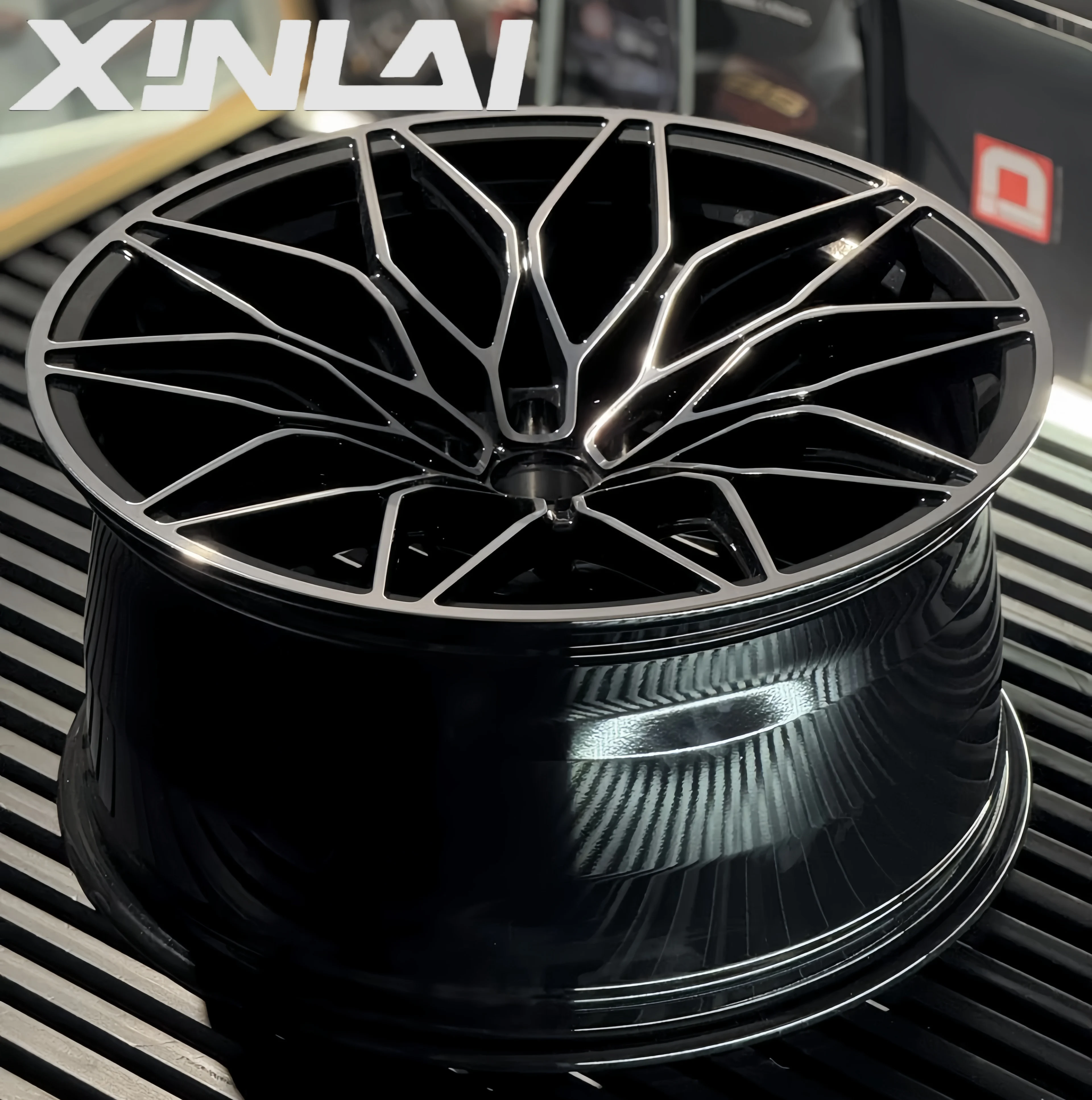 XINL Forged Wheel Custom Deep Lip Design Alloy Wheels 18 Inch 1 Piece Wheel for Racing Car Rims Gloss Black - Image 2
