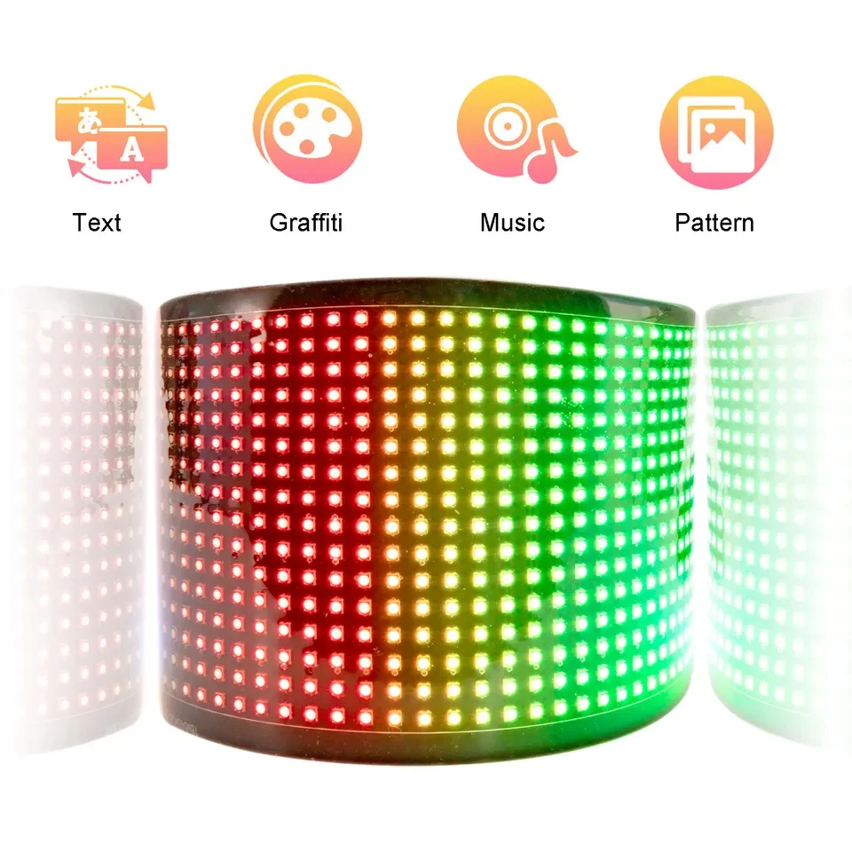 App Programmable Led Car Sign Board,Usb 5v Scrolling Message Led Matrix