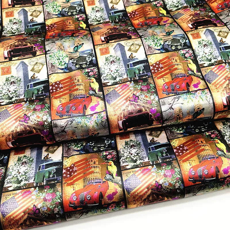 Custom 100% Polyester Digital Printing Flower Charmeuse Silky Satin Fabric for Girls' Dresses Lining & Garment Accessories