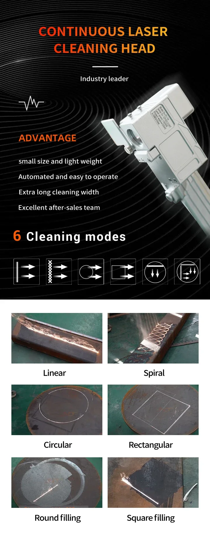 High Power Laser Cleaning Head For Rust Removal Laser Cleaner Machine For Metal Oxide Buy