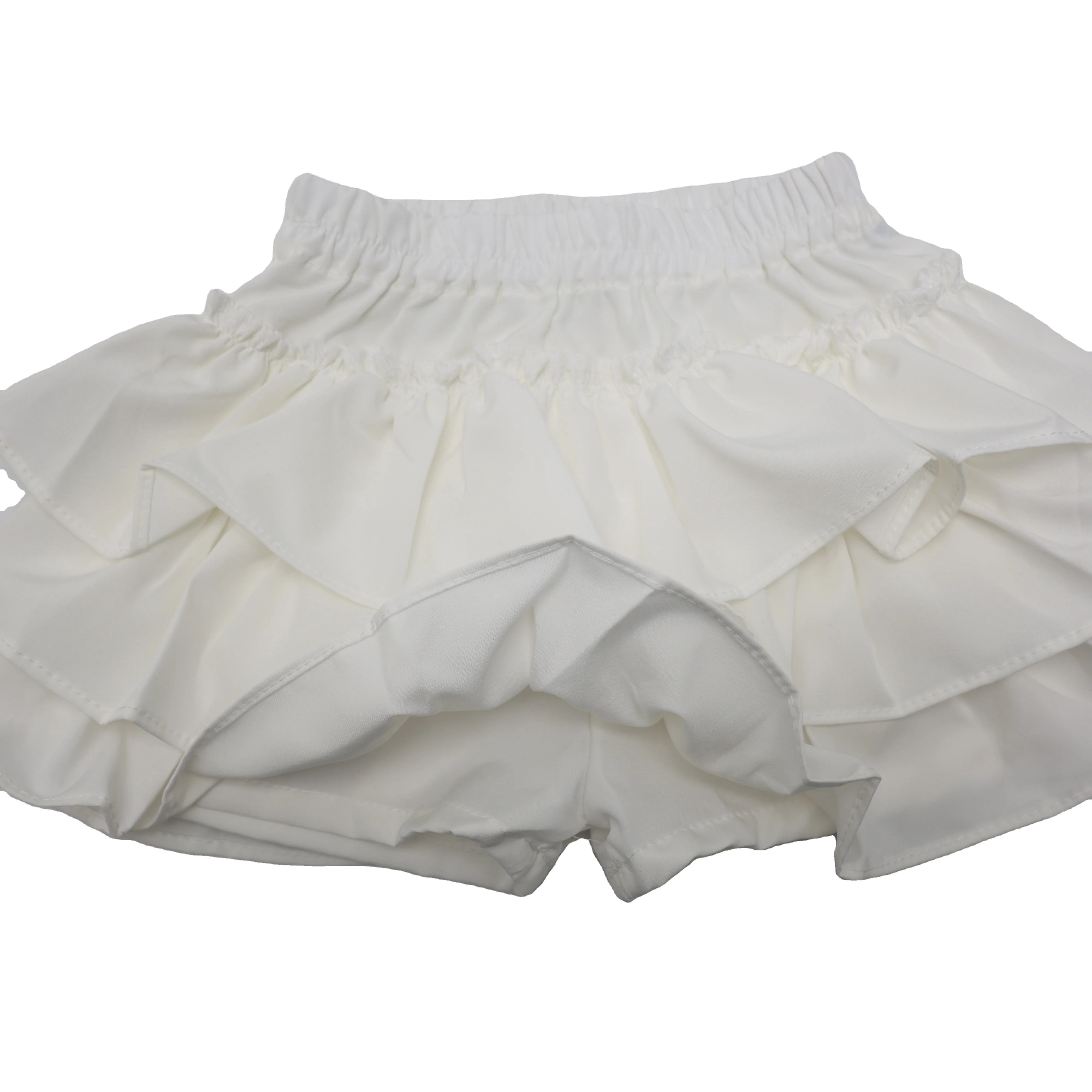 2025 Style White Pleated Skirt for Kids Sweet Tutu Skirts