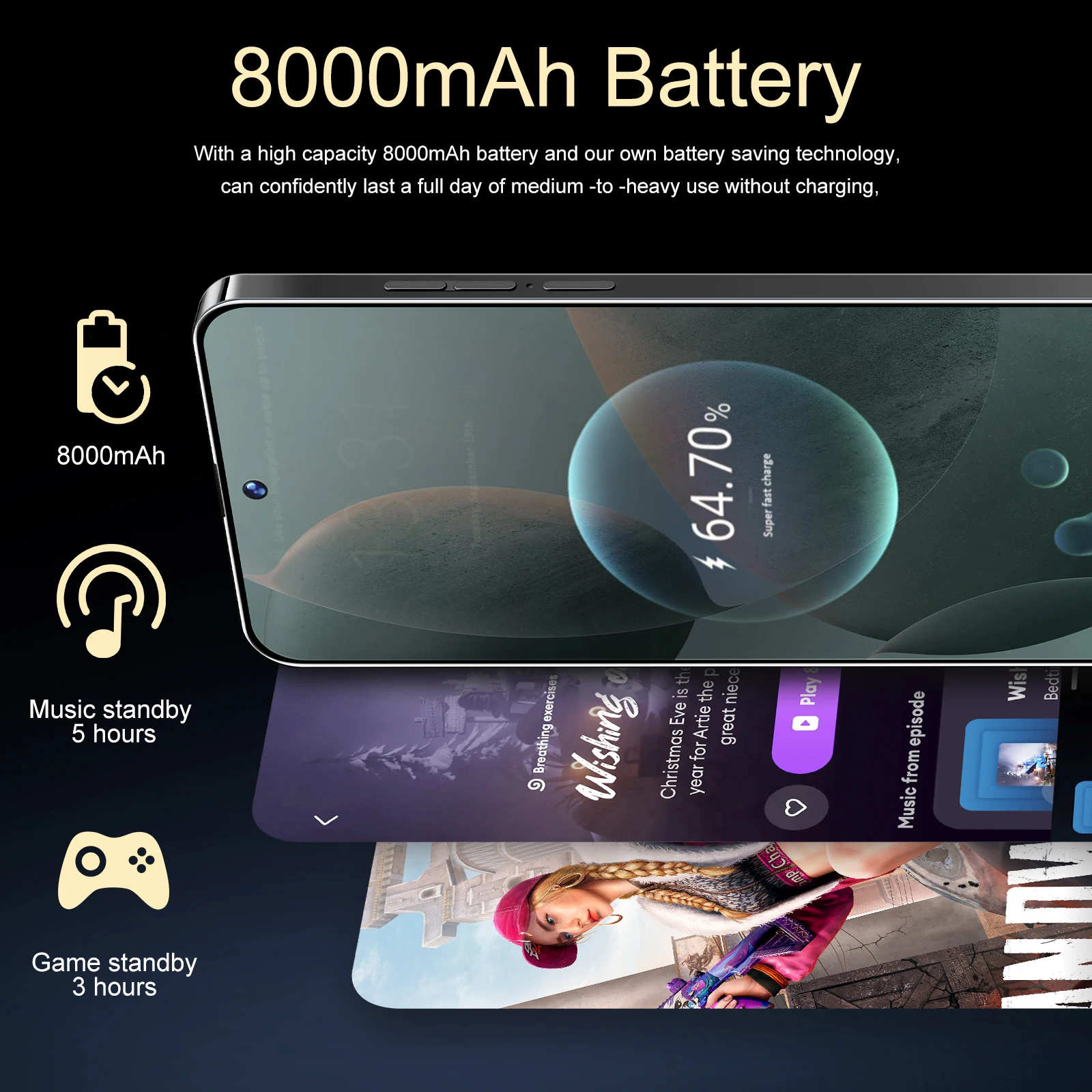 Quick Charge K70 Redmi New Phone 6800mah 5G Smart Phone