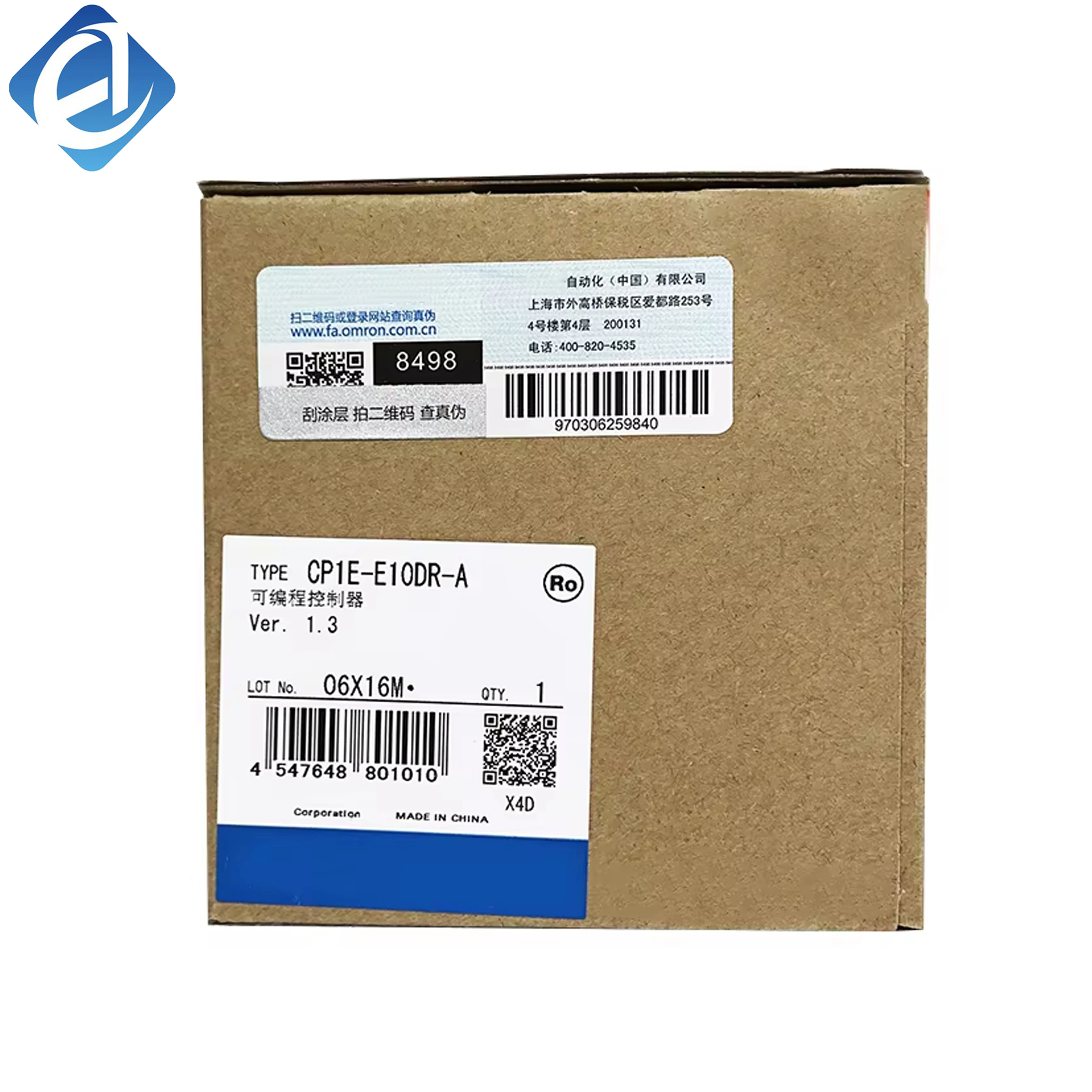 নতুন মূল CP1E-E10DR-A ওম্রন CP1E সিরিজ PLC CPU ইউনিট, ছোট স্বয়ংক্রিয় যন্ত্রপাতি এবং সরল উৎপাদন লাইনের কোর কন্ট্রোলার। এটি ১০ টি I/O পয়েন্ট এবং রিলে আউটপুট সহ একীভূত, সংক্ষিপ্ত কর্পাস, স্থিতিশীল অপারেশন এবং মৌলিক লজিক কন্ট্রোল ফাংশন বৈশিষ্ট্যযুক্ত।