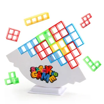 Early-Education Swing Stack High Building Block Puzzle Balance Game Toys 16 PCS Set