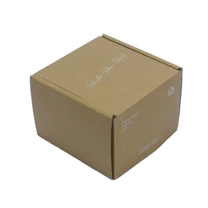 Stock Brown Corrugated Cardboard Folding Box E-Flute for Clothes Socks Fur Eco-Friendly Recycled Materials Plain Brown Shipping