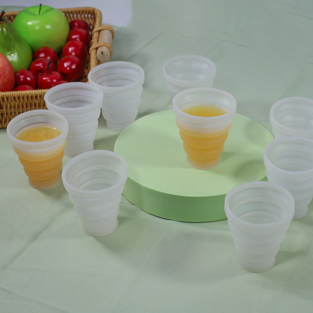 Hospital Use Silicone Collapsible Measuring test Specimen Cup Container for Urine Collection