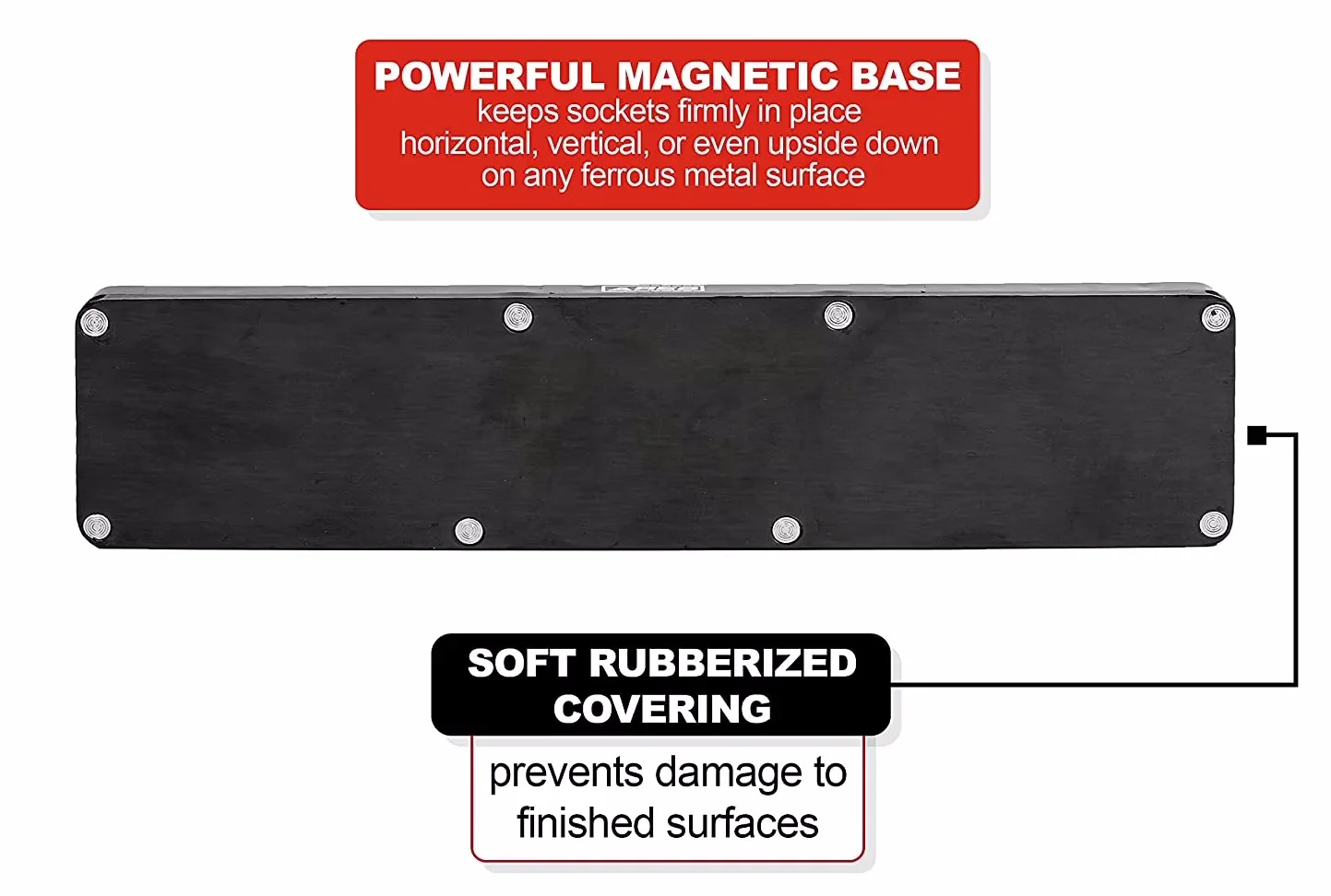 Magnetic Socket Holder Kit 1/4'' 3/8'' 1/2'' Socket Tray Organizer Set ...