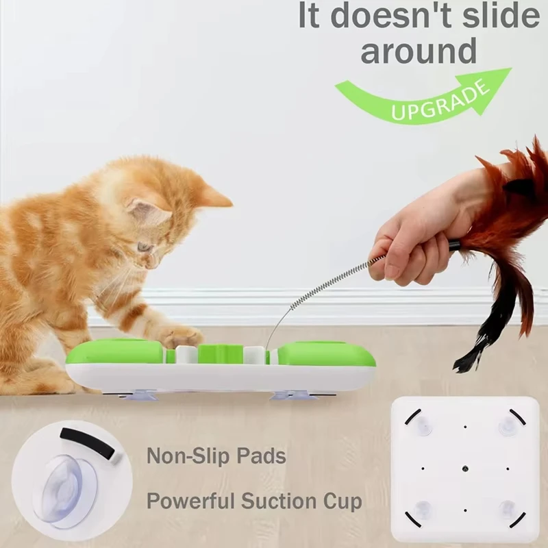 New cat Toys Relieve Boredom Slow Gnawing Toy Maze Foraging Dog Toy Spring Feather Stick cat Toy details