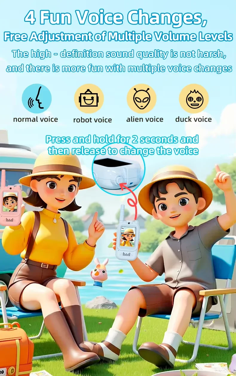 Nouveaut&eacute;&nbsp;: Talkie-walkie vid&eacute;o pour enfants, port&eacute;e de 457&nbsp;m (1&nbsp;500&nbsp;pi), id&eacute;al pour les enfants de 3 &agrave; 12&nbsp;ans. Parfait pour No&euml;l, un anniversaire ou toute autre occasion.