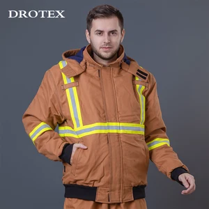 Stretch Mechanic European Work Clothes Hoodie Safety Anti Electric Arc Fireproof Cotton Work Jacket