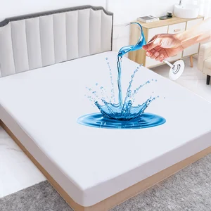 160GSM Microfiber Terry Waterproof Mattress Protector Anti Dust Mite Bed Bug Resistant for Home Hotel Mattress Protector