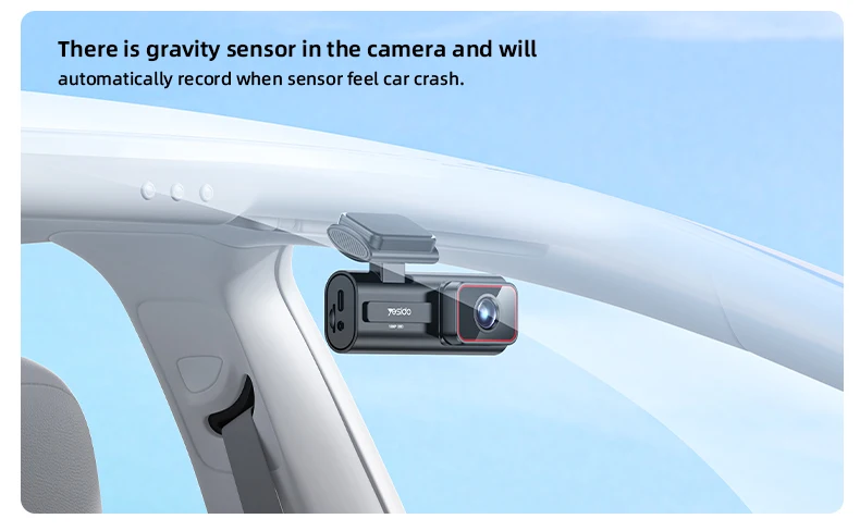 Yesido KM21 1K High Clear Camera 145 Degree Range Built-in With 1.47" Screen Front Way Car Driving Recorder