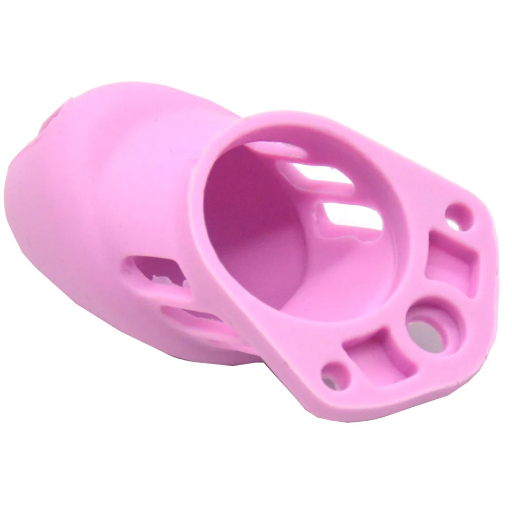 Long Size 10*3.8cm Silicone Cock Cage Soft Dildo Bird Locked Penis Ring Cage, Soft Silicone Cock Cage Male Chastity Devices