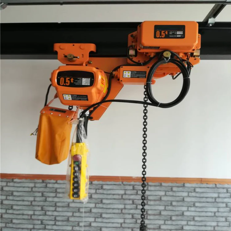 Single Speed 1 Ton Electric Chain Hoist with Motorized Trolley 380V ...