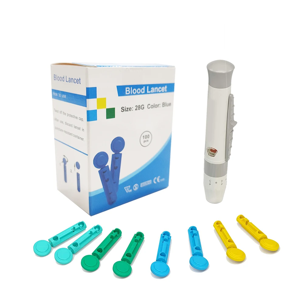 Amazon hot selling diabetic Lancing Device Kit Low price  for Blood Glucose & Keto Testing