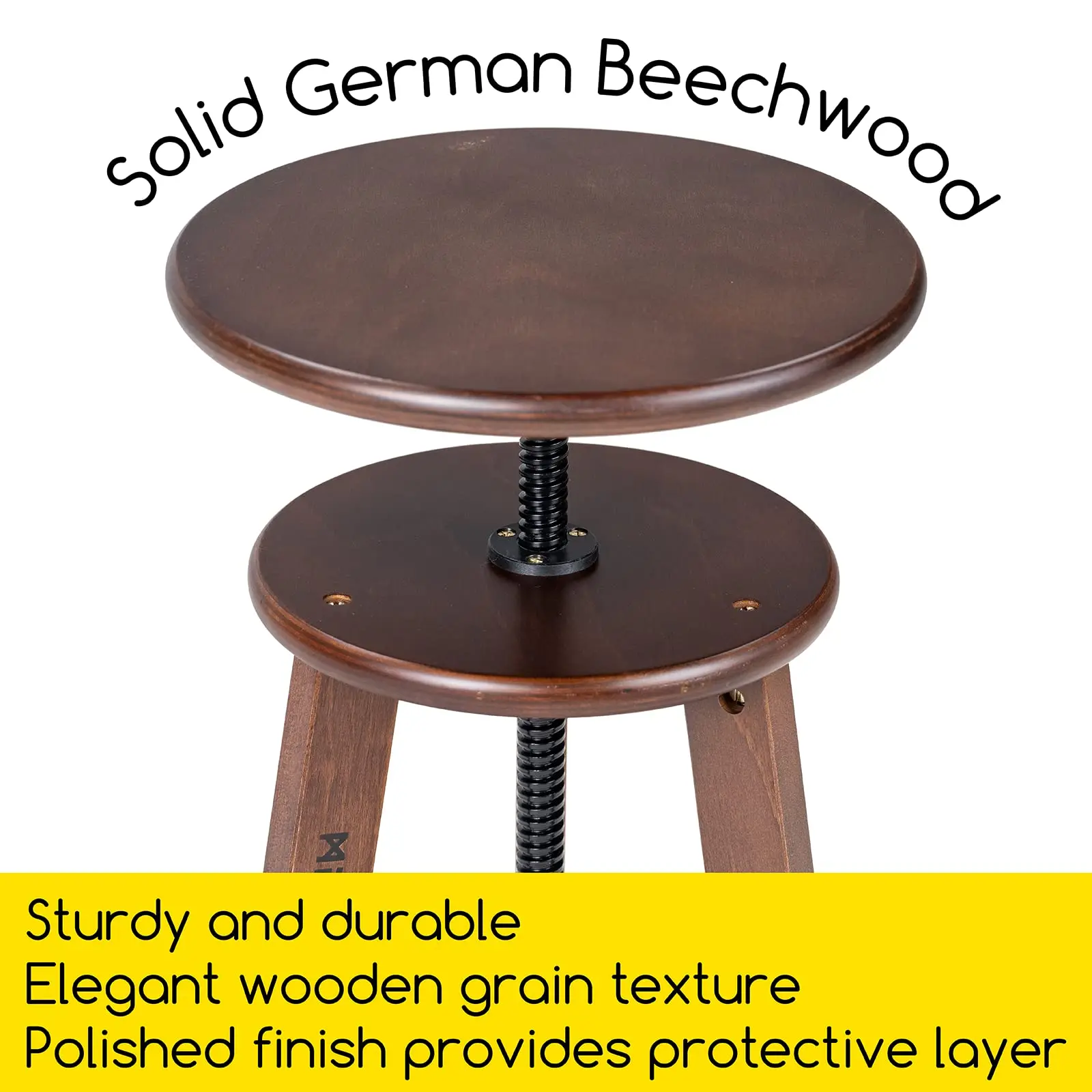 MEEDEN Artist Drafting Stool Adjustable Beech Wood Seat