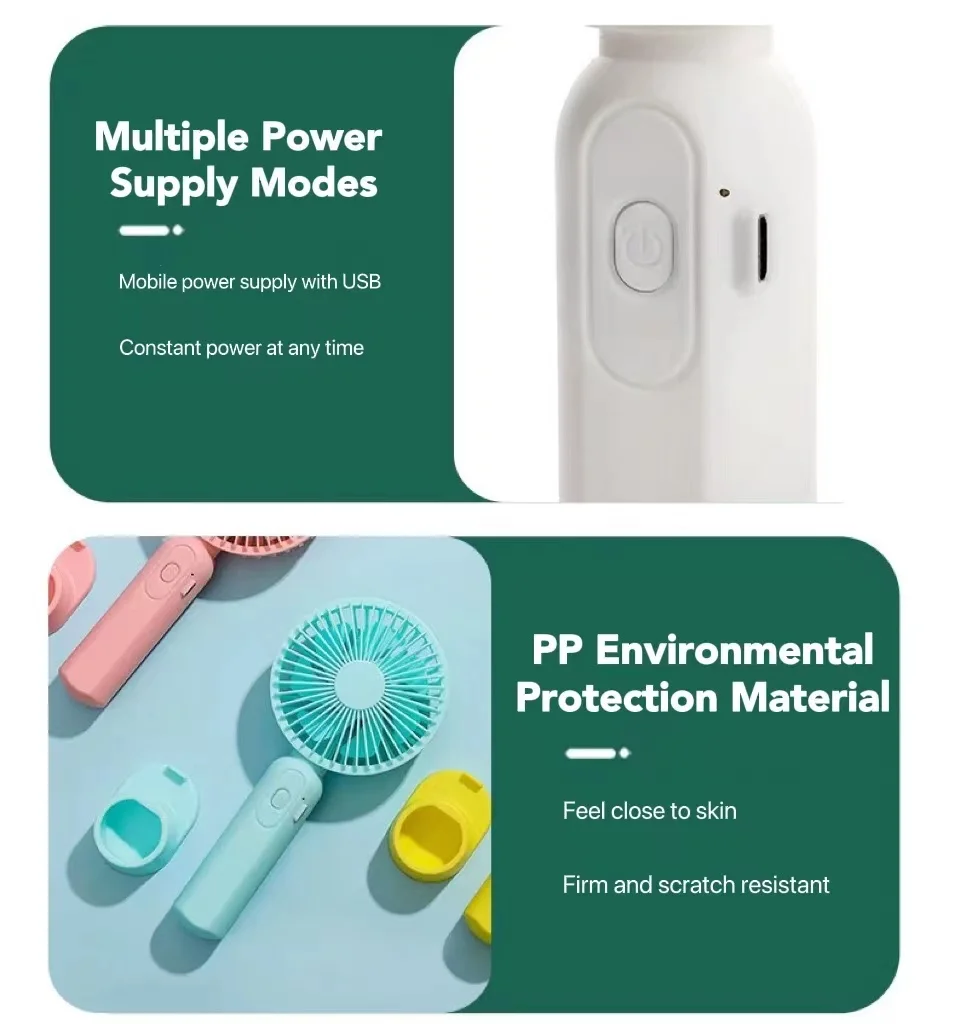Factory Direct Mini Portable Fans Handheld Usb Rechargeable Air Cooling