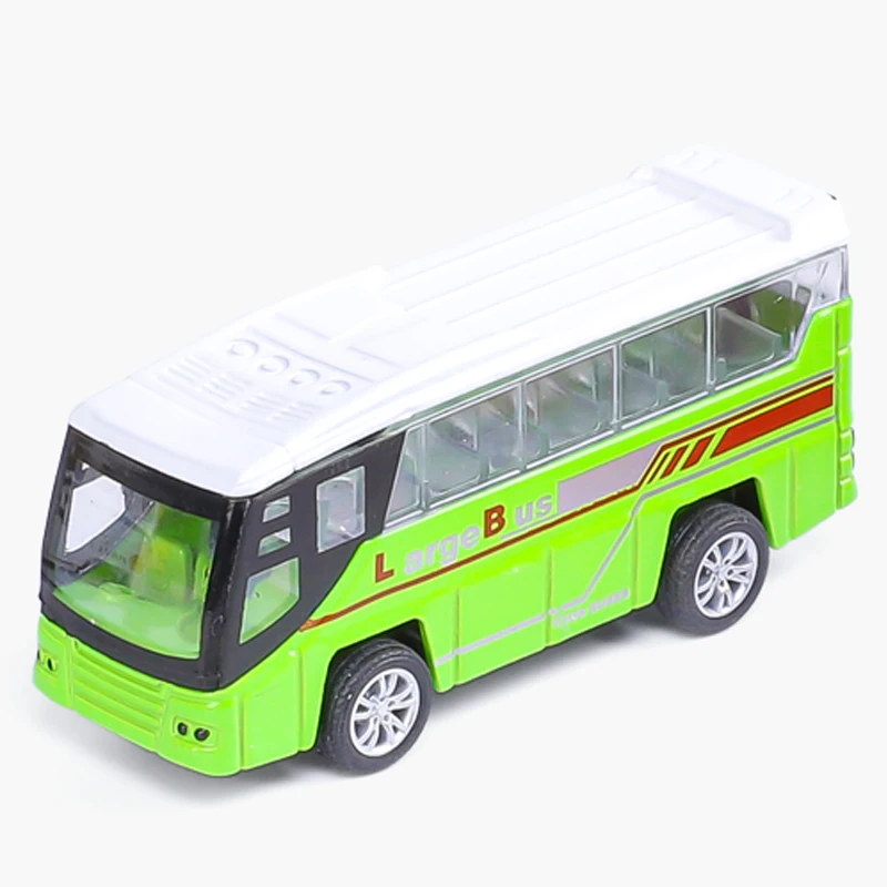 Simulation Diecast Metal Alloy Bus Pull-Back Toy Car Model