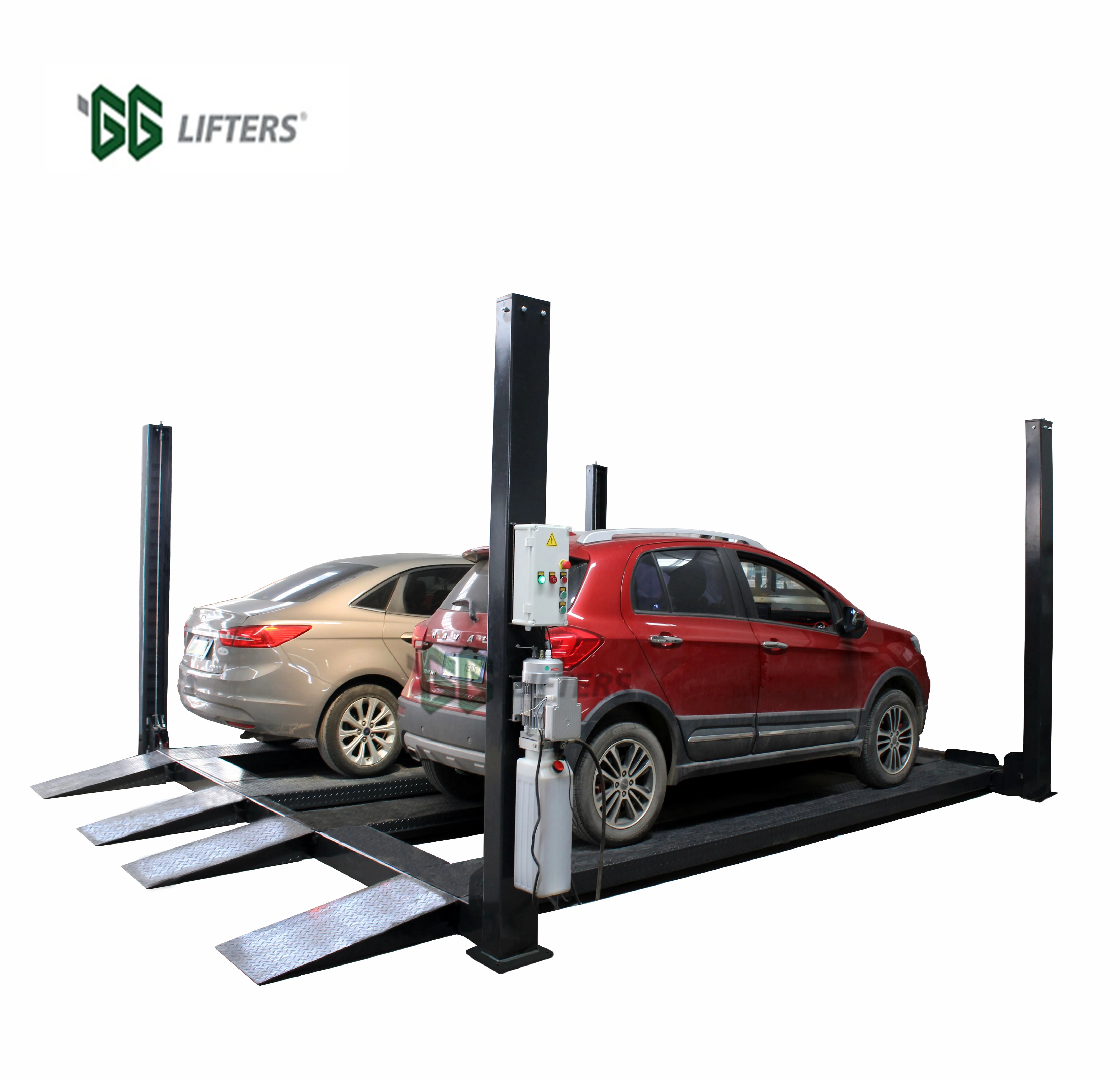 double wide four post 4 cars parking auto car storage equipment