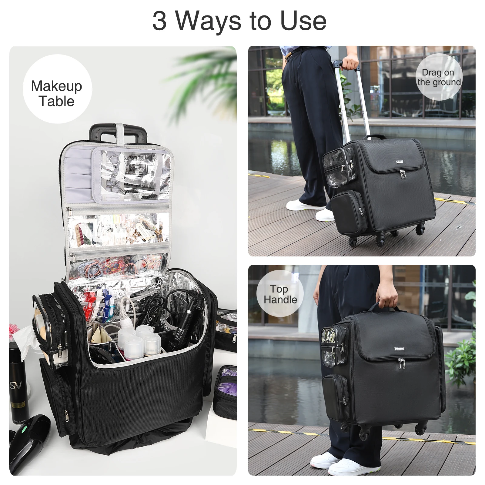 Makeup Artist Trolley Bag Pro Makeup Travel Case Custom