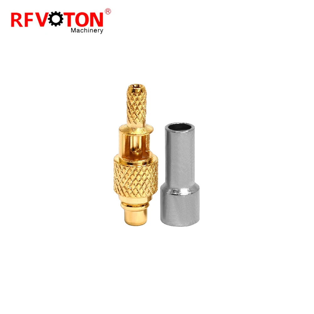 Factory Low Price Gold Plated MMcx Male Plug Macho Straight Rg178  Cable Copper Brass  Rf Coaxial Connector Converter Rohs