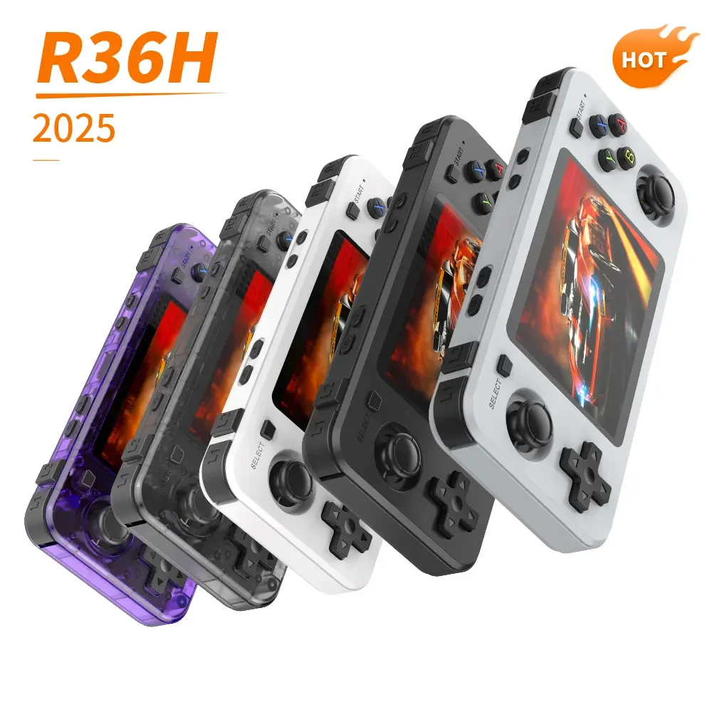 Consola de Juegos Portátil R36S, Pantalla IPS de 3,5 Pulgadas 640x480, Reproductor de Juegos de 64 bits, Consola de Videojuegos Retro, Más de 11 Sistemas Emuladores Retro, (64GB