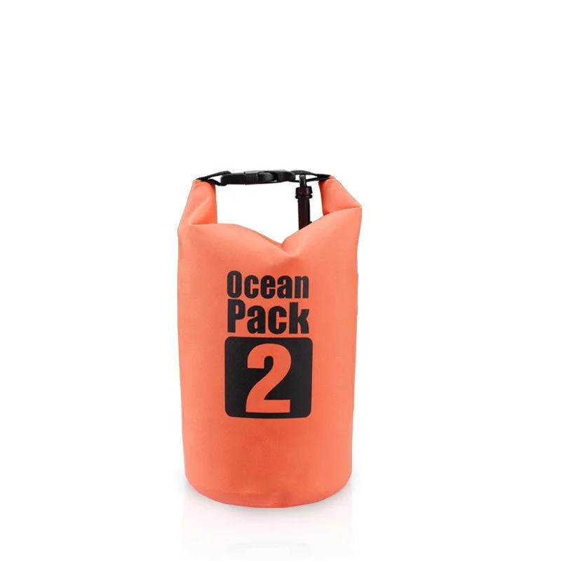 Mini PVC Dry Bag 2L Custom logo Foldable Waterproof Ocean Pack  Survival Backpack Outdoor Bag Free Sample