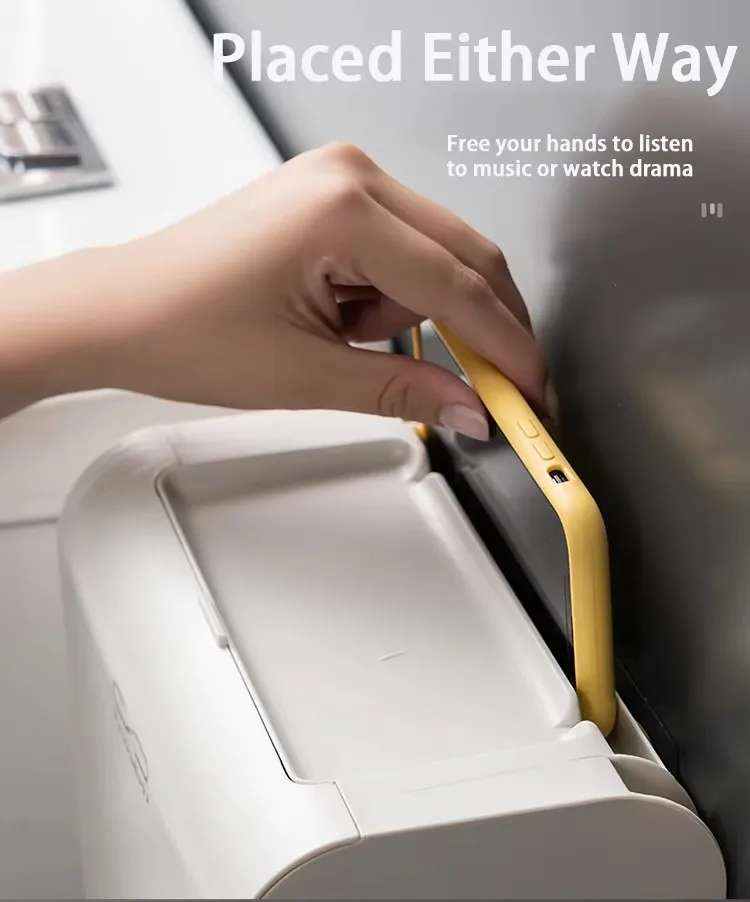 Wholesale Plastic Tissue Dispenser Storage Box Hole-Free Installation Bathroom Paper Holder supplier