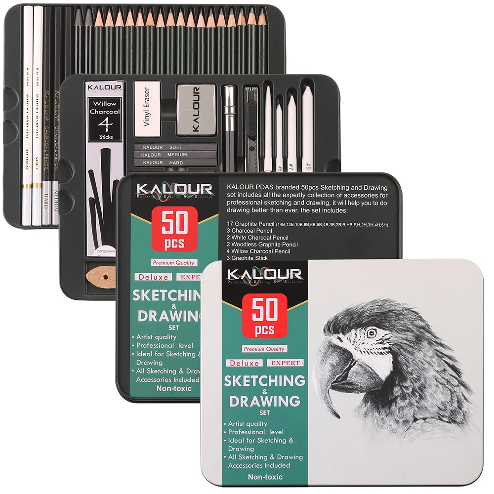 Kalour 70pcs Deluxe Sketching and Drawing Set, Art Supplies
