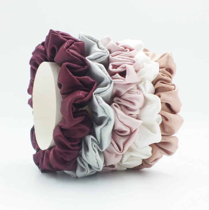 22 мм многоцветные шелковые резинки для волос Роскошные 100% 6 a