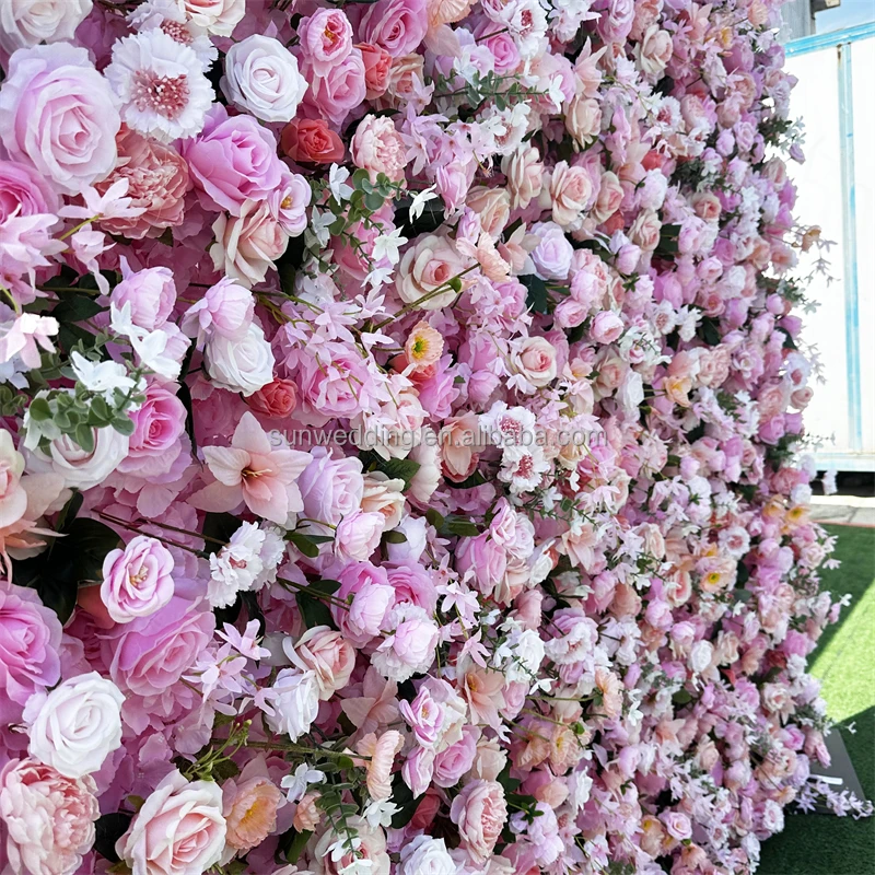 Sunwedding Silk Flower Wall Wedding Decoration Floral Wall Panel