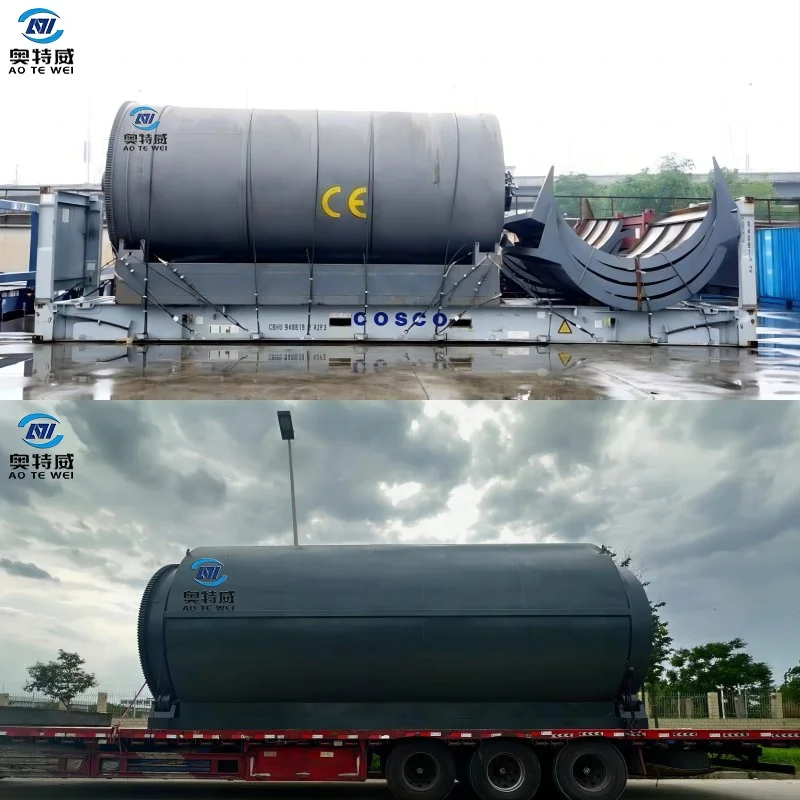 Mobile Plant 40 Tons Per Day Output Furnace Oil Scrap Tire/sludge/plastic Recovery Batch Pyrolysis Equipment Pump