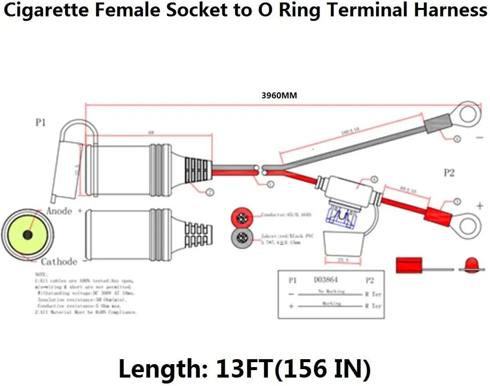 Terminale Batteria Da 12 Volt Clip-on Accendisigari Presa Di - Foto 3