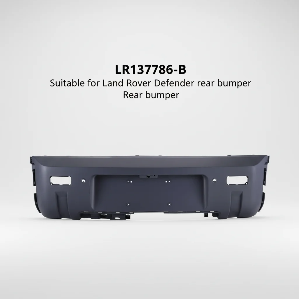 Rigenstar LR137786-B PP+EPDM-20 New OE Black Customizable Rear Bumper for Defender 2020- Car Body Kit