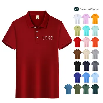 Unisex 100% Polyester Polo Shirt Casual Golf Jersey Custom Logo Printed Work T-Shirt Wholesale High Quality