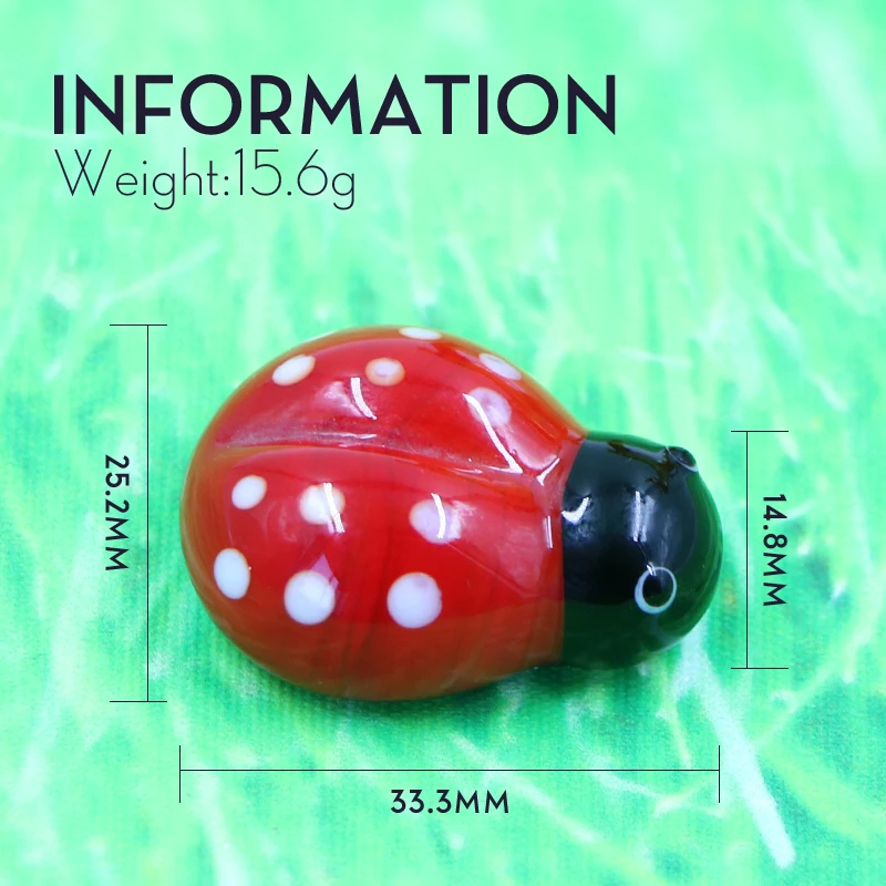Custom Color  Murano Glass Figurine Ladybug Animal Murano Glass Home Decor