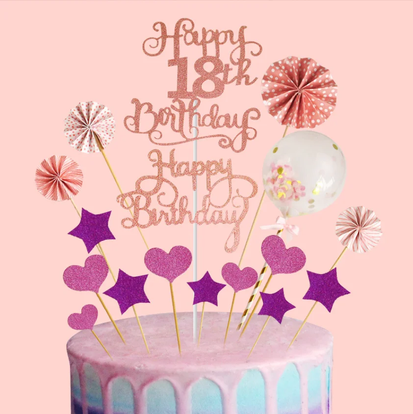 Décoration de gâteau bleue pour 14 ans - Pour garçon et fille - Pour 14 Décoration de gâteau bleue pour 14 ans - Pour garçon et fille - Pour 14
