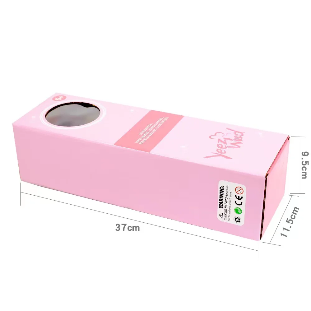 Custom Foldable Corrugated Cardboard Box Doll Children Kids Toy Packaging Empty Paper Box With PVC Window