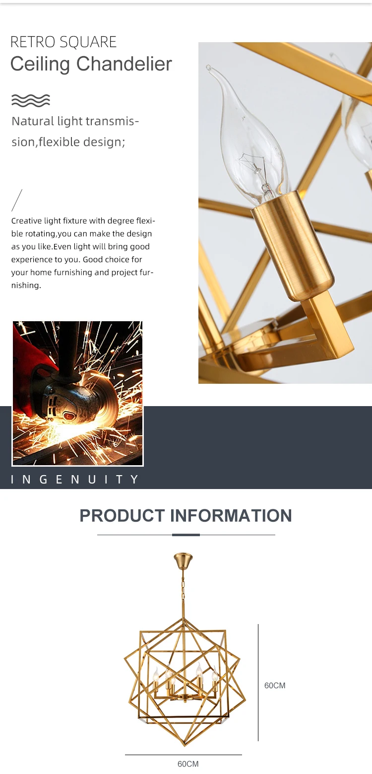 dk00300 modern design living room dinning room indoor decoration fixtures iron frame led chandelier pendant light-1