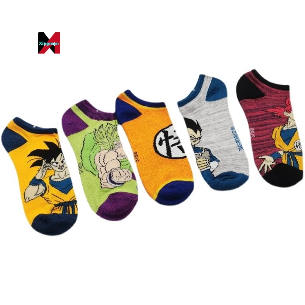Wholesale Japanese anime Dragoned ball cartoon boat socks calcetines de super Dragoned ball z socks From