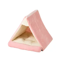Wholesale Amazon selling warm pet bed with roof on sale cat bed frame dog bed