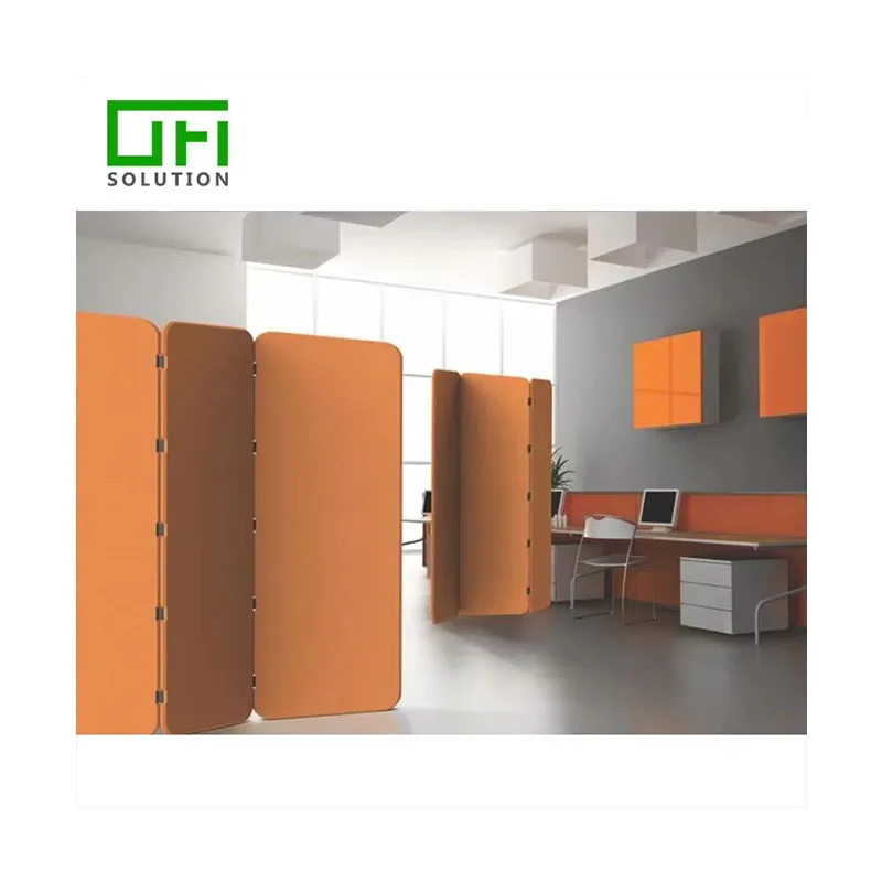 Sound Absorb Polyester PET Acoustic Panel Desk Noise Acoustic Partition Foldable Acoustic Divider Screen for Office